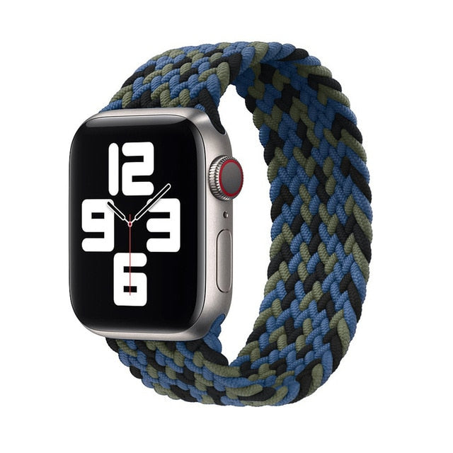 Solo Loop Nylon Fabric Strap for Apple Watch Band Braid 44mm 40mm 38mm 42mm Elastic Sports Bracelet for IWatch Series 6 SE 5 4 3