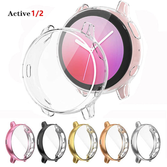 Case For Samsung galaxy watch active 2 active 1 cover bumper Accessories Protector Full coverage silicone Screen Protection