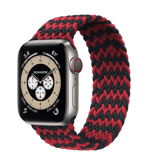 Braided Solo Loop For Apple watch band 44mm 40mm 38mm 42mm FABRIC Nylon Elastic belt bracelet iWatch series 3 4 5 se 6 strap