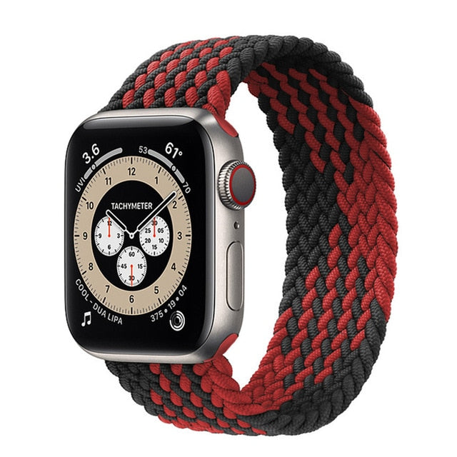 Braided Solo Loop For Apple watch band 44mm 40mm 38mm 42mm FABRIC Nylon Elastic belt bracelet iWatch series 3 4 5 se 6 strap