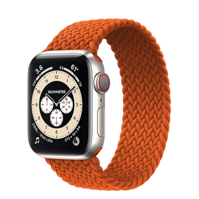 Braided Solo Loop For Apple watch band 44mm 40mm 38mm 42mm FABRIC Nylon Elastic belt bracelet iWatch series 3 4 5 se 6 strap