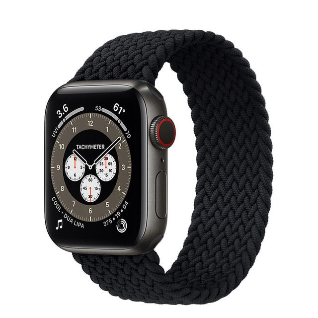 Braided Solo Loop For Apple Watch band 44mm 40mm 42mm 38mm Fabric Nylon Elastic Belt Bracelet iWatch Series 3 4 5 SE 6 Strap