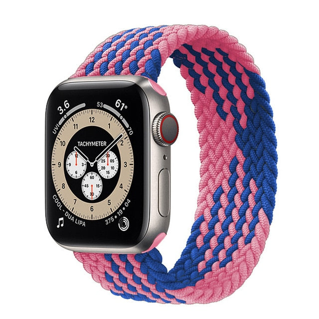 Braided Solo Loop For Apple Watch band 44mm 40mm 42mm 38mm Fabric Nylon Elastic Belt Bracelet iWatch Series 3 4 5 SE 6 Strap