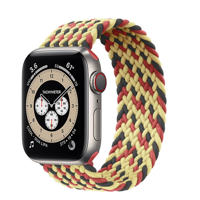 Braided Solo Loop For Apple Watch band 44mm 40mm 42mm 38mm Fabric Nylon Elastic Belt Bracelet iWatch Series 3 4 5 SE 6 Strap