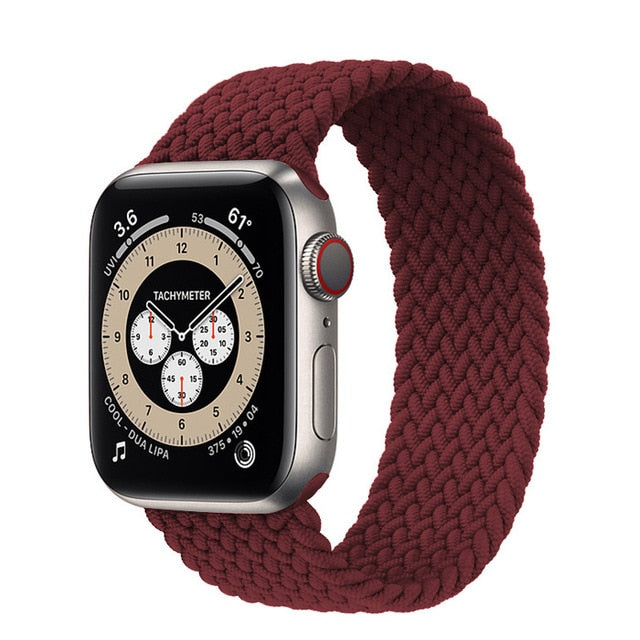 Braided Solo Loop For Apple watch band 44mm 40mm 38mm 42mm FABRIC Nylon Elastic belt bracelet iWatch series 3 4 5 se 6 strap