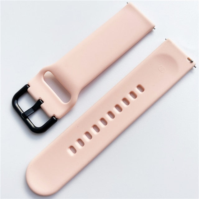 20mm 22mm Silicone Band for Samsung Galaxy Watch 3 42mm 46mm Active 2 Gear S2 S3 Soft Strap Bracelet for Huami Amazfit Bip/GTS 2