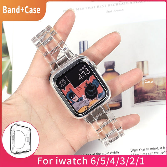 Newest Strap for Apple Watch Band Series 6 SE 5 4 321 Transparent for Iwatch bracelet 38mm 40mm 42mm 44mm Watchband accessories