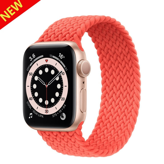 Braided Solo Loop For Apple watch band 44mm 40mm 38mm 42mm FABRIC Nylon Elastic belt bracelet iWatch series 3 4 5 se 6 strap