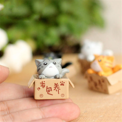 Cute Mini Cats in a Box